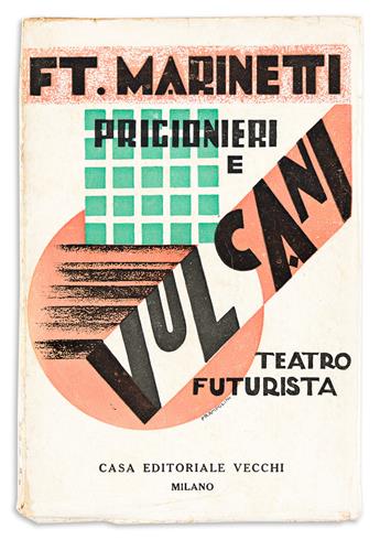 FILIPPO TOMMASO MARINETTI (1876-1944) & ENRICO PRAMPOLINI (1894-1956).  [MARINETTI WRITINGS]. Group of 2 books and 4 booklets. Sizes va